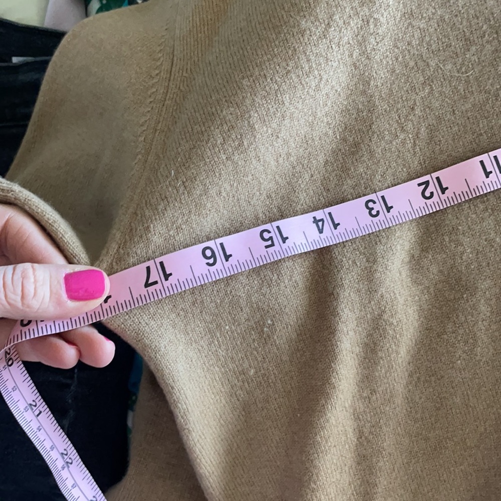 Cashmere Classic Tan Women's Sweater - Picture 15 of 16